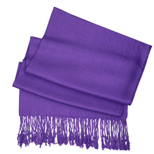 Load image into Gallery viewer, Women&#39;s Soft Solid Color Pashmina Shawl Wrap Scarf - Eggplant Purple