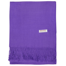 Load image into Gallery viewer, Women&#39;s Soft Solid Color Pashmina Shawl Wrap Scarf - Eggplant Purple