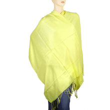 Load image into Gallery viewer, Women&#39;s Soft Solid Color Pashmina Shawl Wrap Scarf - Yellow