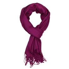 Load image into Gallery viewer, Women&#39;s Soft Solid Color Pashmina Shawl Wrap Scarf - Plum