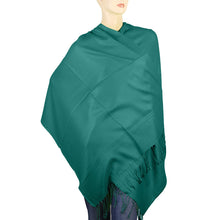 Load image into Gallery viewer, Women&#39;s Soft Solid Color Pashmina Shawl Wrap Scarf - Teal Green