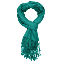 Load image into Gallery viewer, Women&#39;s Soft Solid Color Pashmina Shawl Wrap Scarf - Teal Green