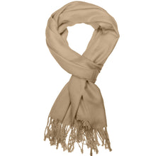 Load image into Gallery viewer, Women&#39;s Soft Solid Color Pashmina Shawl Wrap Scarf - Camel
