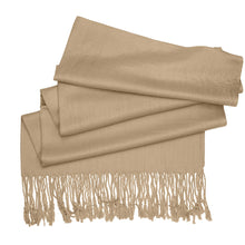 Load image into Gallery viewer, Women&#39;s Soft Solid Color Pashmina Shawl Wrap Scarf - Camel