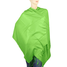 Load image into Gallery viewer, Women&#39;s Soft Solid Color Pashmina Shawl Wrap Scarf - Lime Green