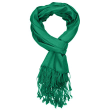 Load image into Gallery viewer, Women&#39;s Soft Solid Color Pashmina Shawl Wrap Scarf - Irish Green