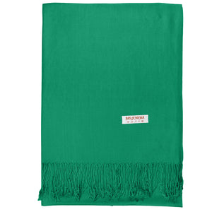 Women's Soft Solid Color Pashmina Shawl Wrap Scarf - Irish Green
