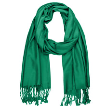 Load image into Gallery viewer, Women&#39;s Soft Solid Color Pashmina Shawl Wrap Scarf - Irish Green