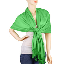 Load image into Gallery viewer, Women&#39;s Soft Solid Color Pashmina Shawl Wrap Scarf - Spring Apple Green