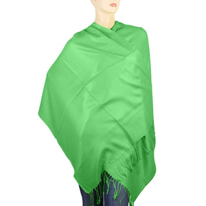 Women's Soft Solid Color Pashmina Shawl Wrap Scarf - Spring Apple Green