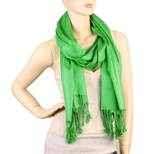 Load image into Gallery viewer, Women&#39;s Soft Solid Color Pashmina Shawl Wrap Scarf - Spring Apple Green
