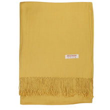 Load image into Gallery viewer, Women&#39;s Soft Solid Color Pashmina Shawl Wrap Scarf - Mustard Golden