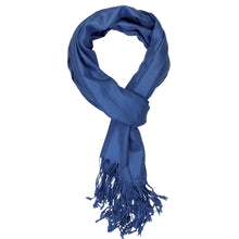 Load image into Gallery viewer, Women&#39;s Soft Solid Color Pashmina Shawl Wrap Scarf - Light Navy