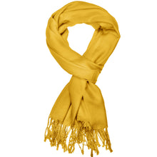 Load image into Gallery viewer, Women&#39;s Soft Solid Color Pashmina Shawl Wrap Scarf - Gold