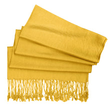 Load image into Gallery viewer, Women&#39;s Soft Solid Color Pashmina Shawl Wrap Scarf - Gold