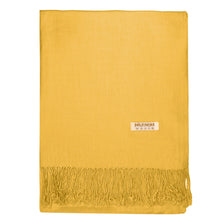 Load image into Gallery viewer, Women&#39;s Soft Solid Color Pashmina Shawl Wrap Scarf - Gold