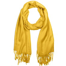 Load image into Gallery viewer, Women&#39;s Soft Solid Color Pashmina Shawl Wrap Scarf - Gold