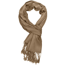 Load image into Gallery viewer, Women&#39;s Soft Solid Color Pashmina Shawl Wrap Scarf - Pale Brown