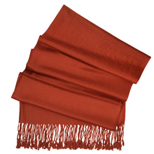 Load image into Gallery viewer, Women&#39;s Soft Solid Color Pashmina Shawl Wrap Scarf - Rust