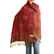 Load image into Gallery viewer, Women&#39;s Paisley Pashmina Scarf - Red