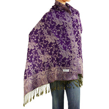 Load image into Gallery viewer, Women&#39;s Paisley Pashmina Scarf - Purple