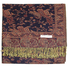 Load image into Gallery viewer, Women&#39;s Paisley Pashmina Scarf - Eggplant Purple