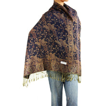 Load image into Gallery viewer, Women&#39;s Paisley Pashmina Scarf - Eggplant Purple