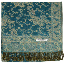 Load image into Gallery viewer, Women&#39;s Paisley Pashmina Scarf - Teal