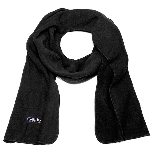 Men Women Fleece Scarf - Black