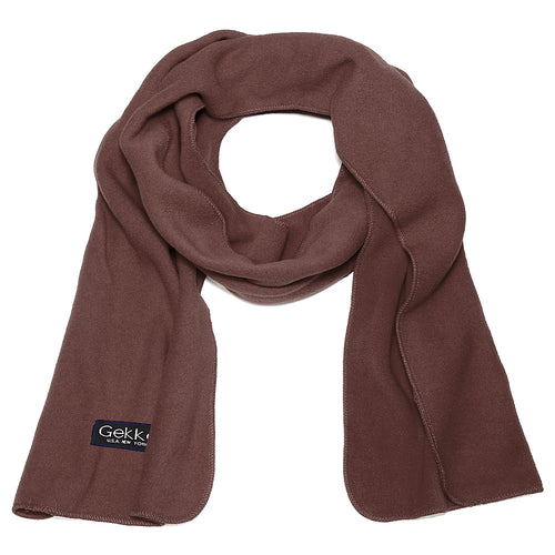 Men Women Fleece Scarf - Brown