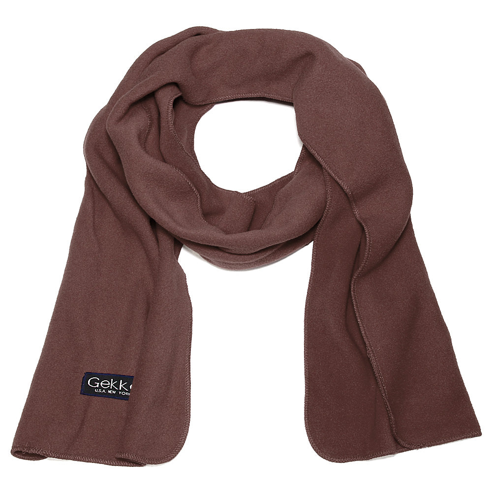 Men Women Fleece Scarf - Brown