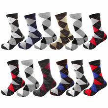 Load image into Gallery viewer, 12 Pairs Argyle Casual Dress Socks