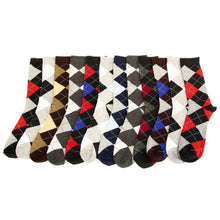 Load image into Gallery viewer, 12 Pairs Argyle Casual Dress Socks