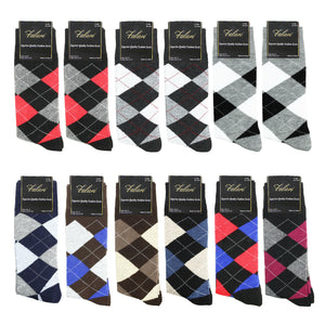 12 Pairs Argyle Casual Dress Socks