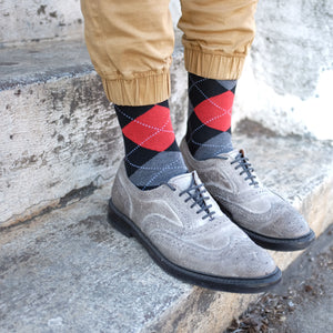 12 Pairs Assorted Argyle Casual Dress Socks