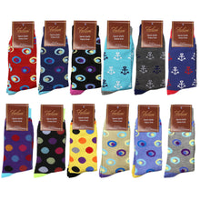 Load image into Gallery viewer, 12 Pairs Colorful Funky Casual Dress Socks