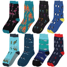 Load image into Gallery viewer, Falari Men 8 Pairs Colorful Novelty Crazy Combed Casual Dress Socks