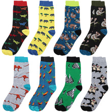Load image into Gallery viewer, Falari Men 8 Pairs Colorful Novelty Crazy Combed Casual Dress Socks
