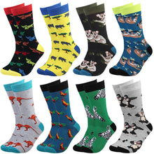 Load image into Gallery viewer, Falari Men 8 Pairs Colorful Novelty Crazy Combed Casual Dress Socks
