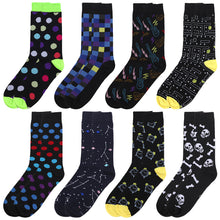 Load image into Gallery viewer, Falari Men 8 Pairs Colorful Novelty Crazy Combed Casual Dress Socks