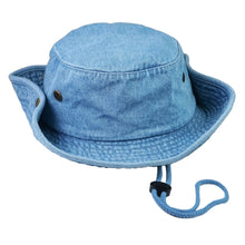 Load image into Gallery viewer, Wide Brim Boonie Hat - Blue Denim