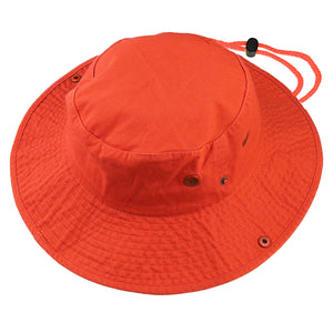 Wide Brim Boonie Hat - Orange