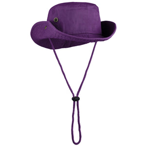 Wide Brim Boonie Hat - Purple