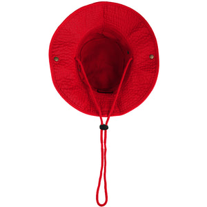Wide Brim Boonie Hat - Red