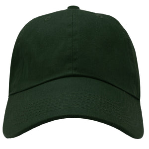 Classic Baseball Cap Soft Cotton Adjustable Size - Hunter Green