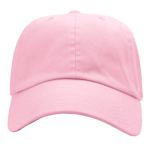Classic Baseball Cap Soft Cotton Adjustable Size - Light Pink