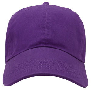 Classic Baseball Cap Soft Cotton Adjustable Size - Dark Purple