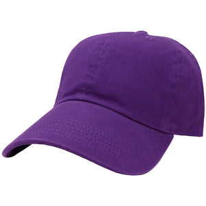 Classic Baseball Cap Soft Cotton Adjustable Size - Dark Purple