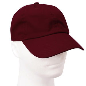 Classic Baseball Cap Soft Cotton Adjustable Size - Burgundy