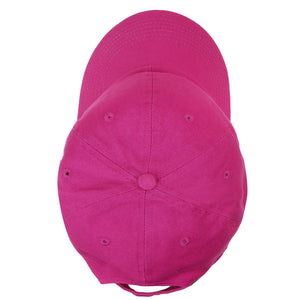 Classic Baseball Cap Soft Cotton Adjustable Size - Fuchsia